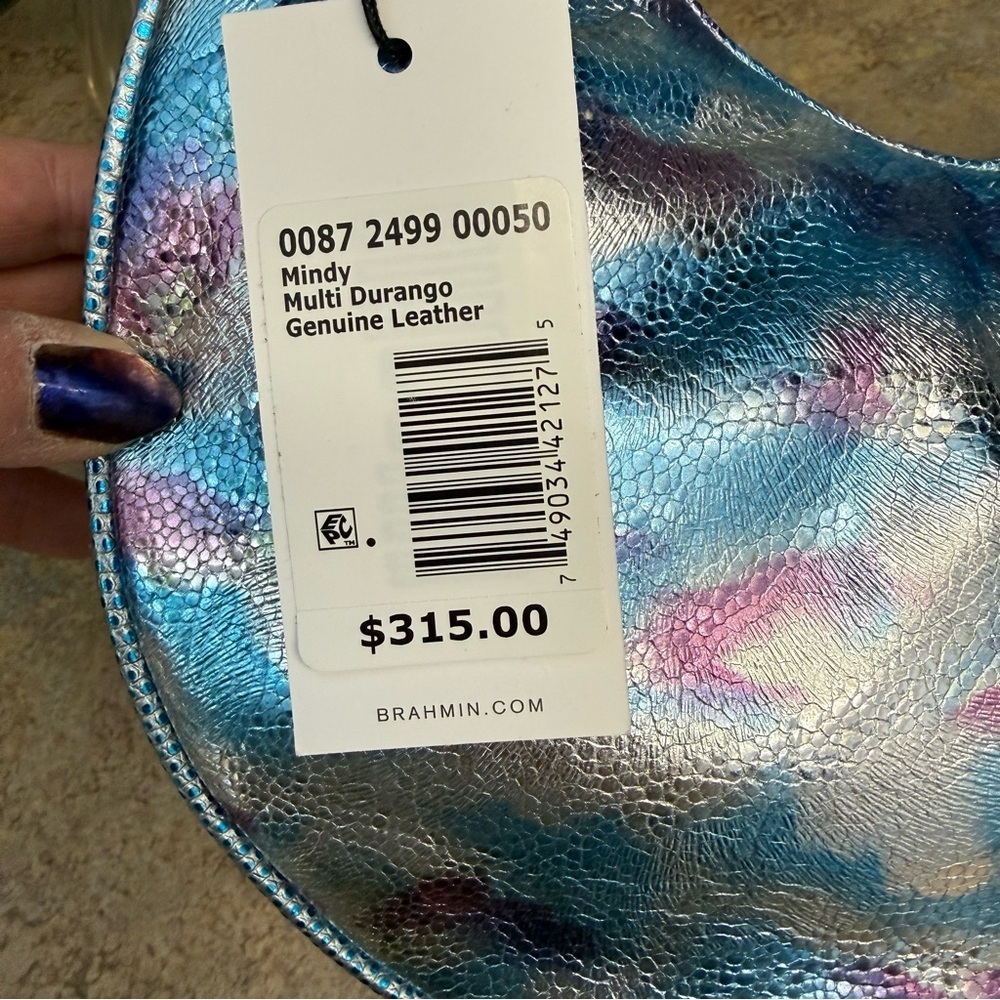 NWT Brahmin Mindy Multi Durango metallic blue purse - Picture 8 of 8